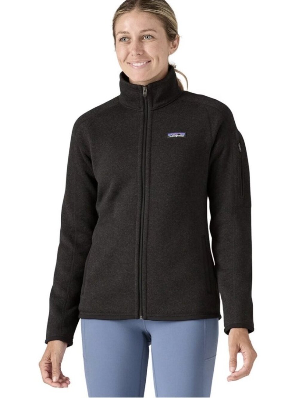 Patagonia Better Sweater Full Zip Fleece Jacket Womens Large Black